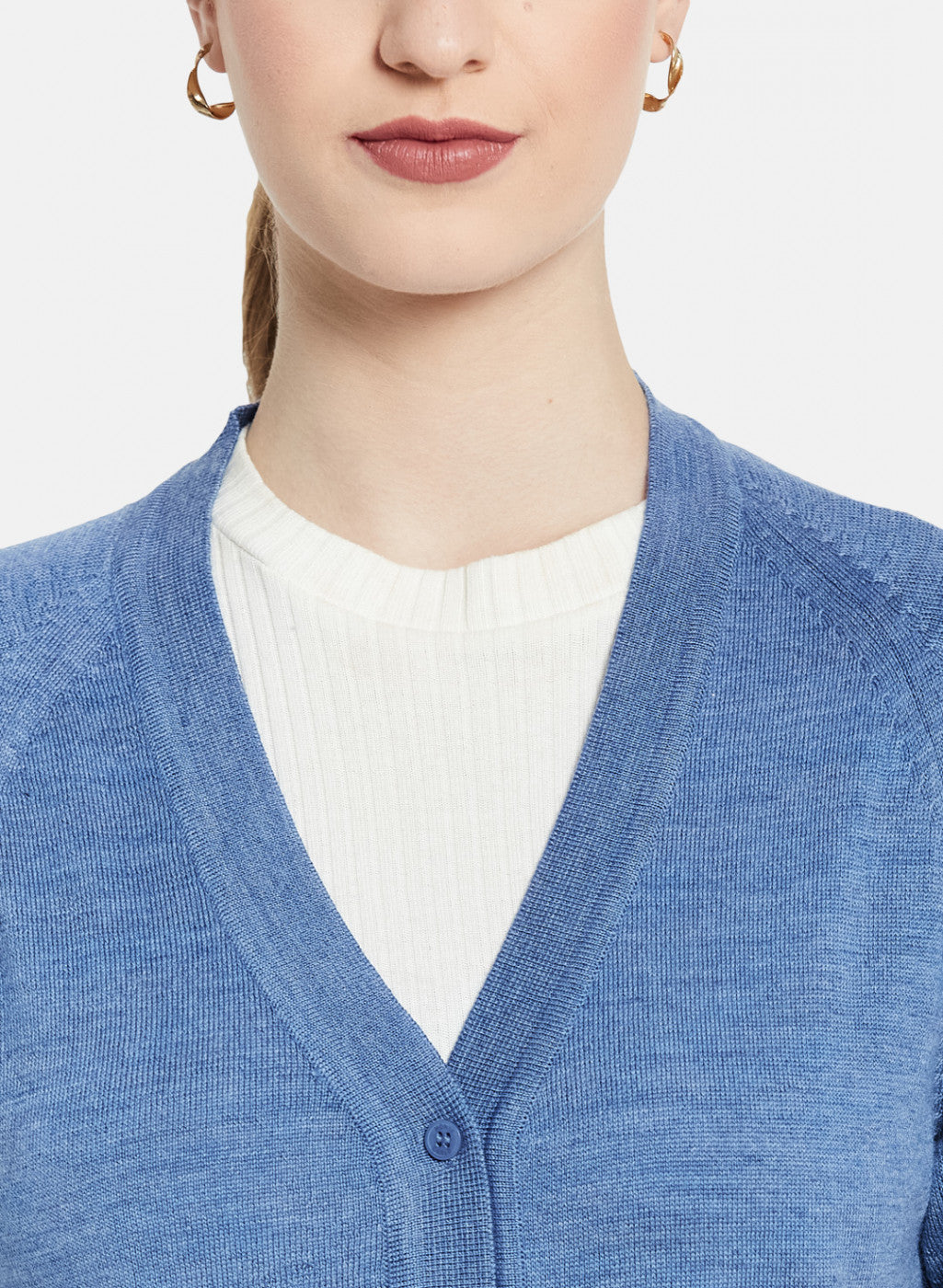 Women Blue Solid Cardigan