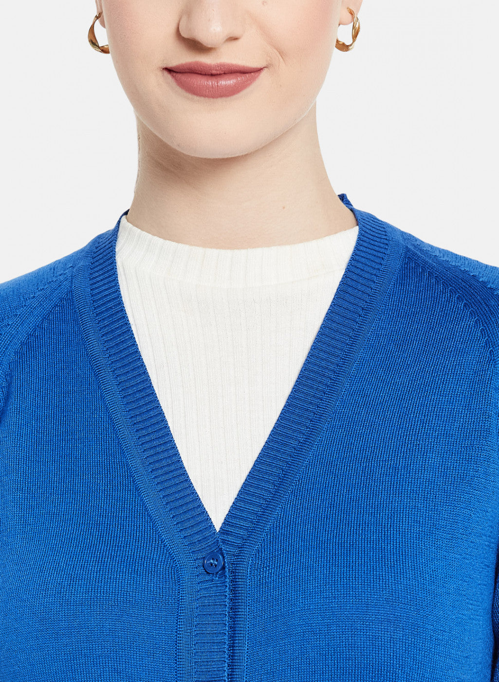 Women Blue Solid Cardigan