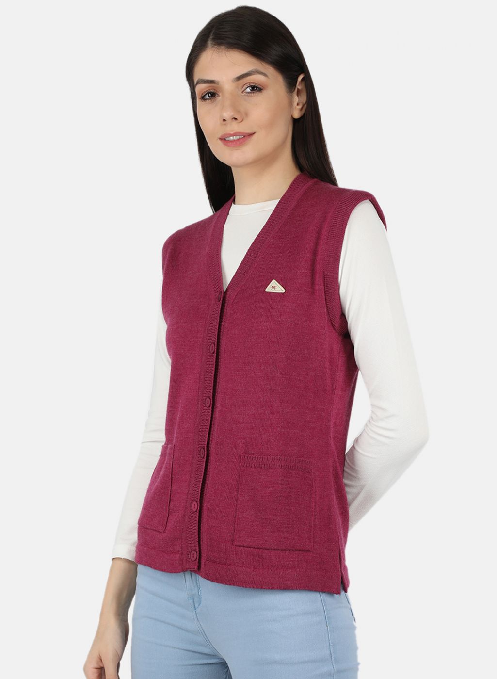 Women Pink Solid Cardigan