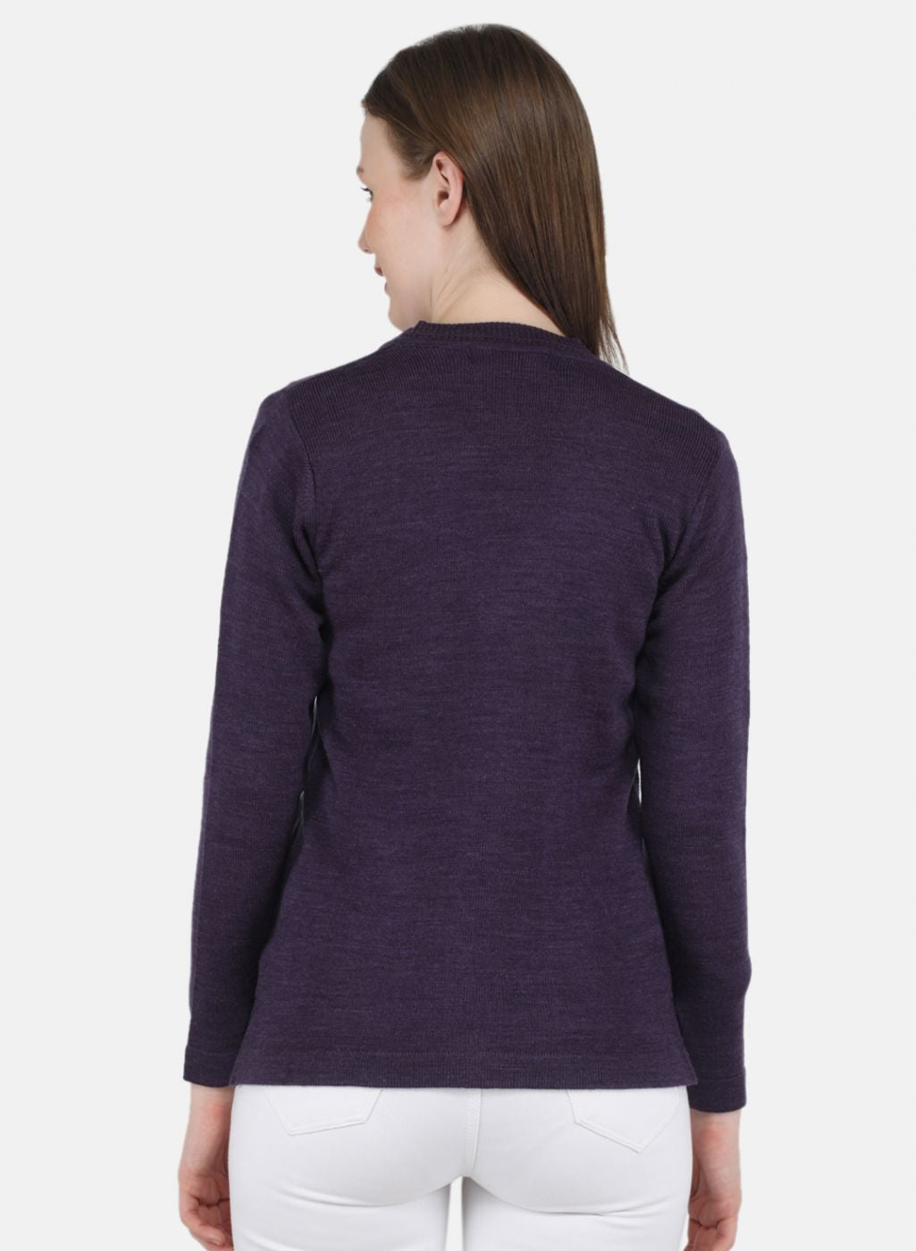 Women Purple Solid Cardigan
