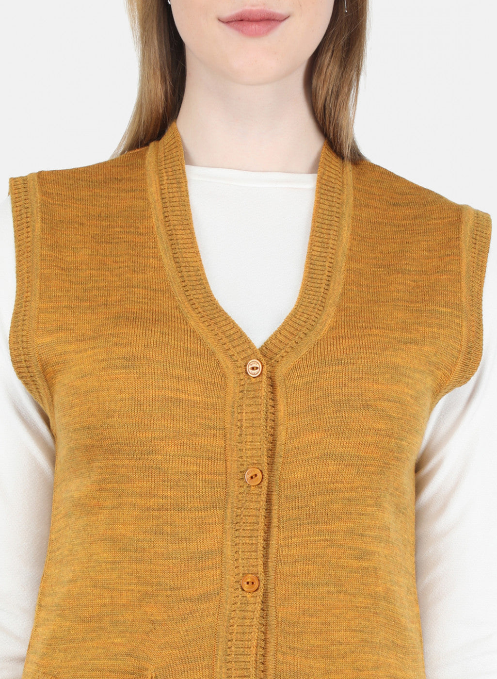 Women Yellow Solid Cardigan
