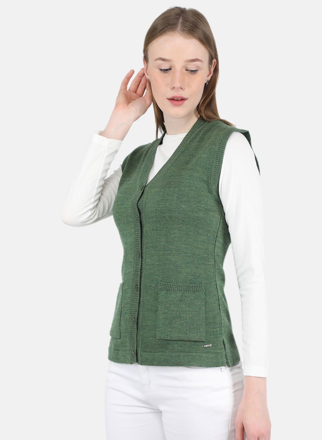 Women Olive Solid Cardigan