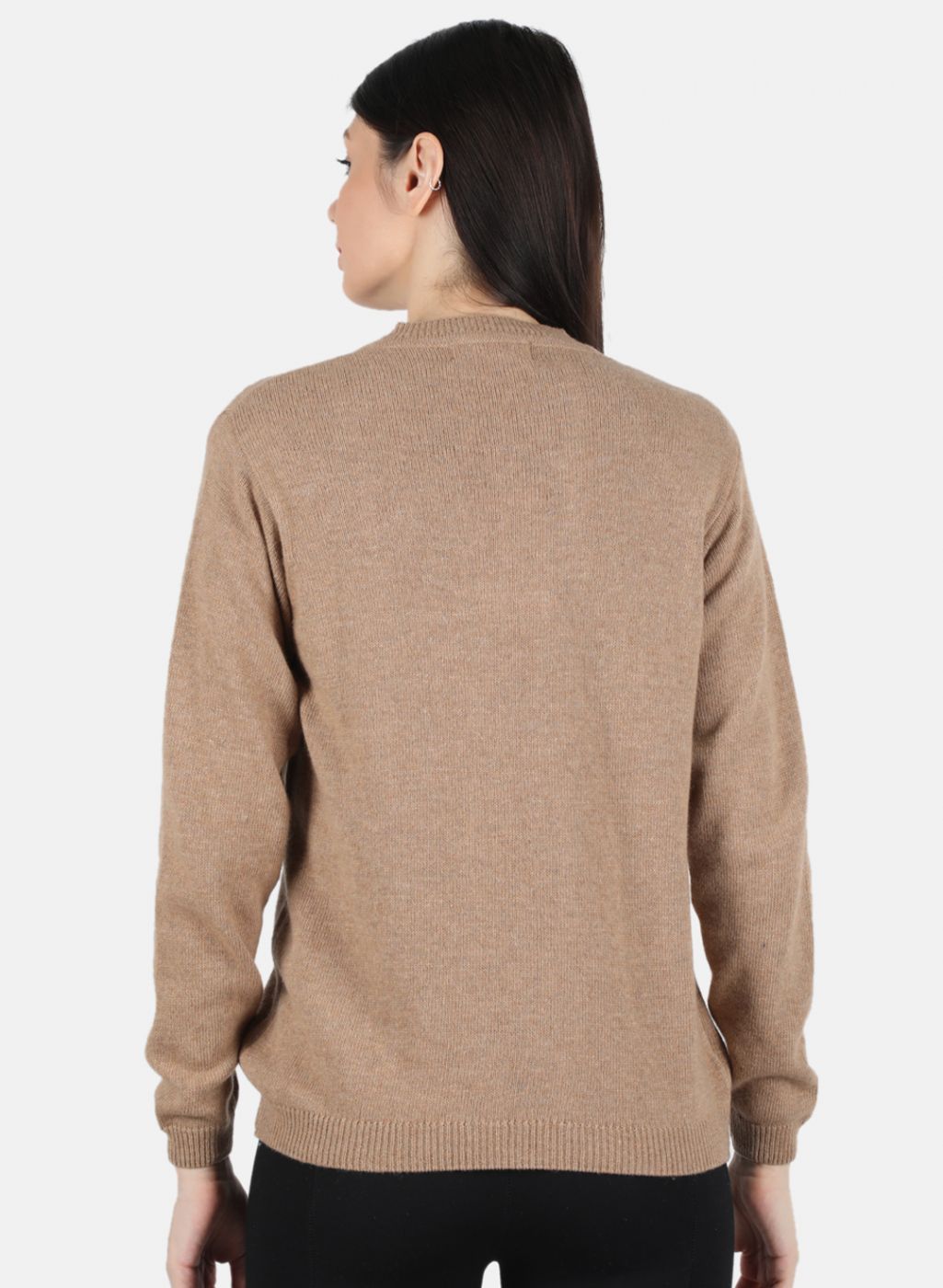 Women Beige Solid Cardigan