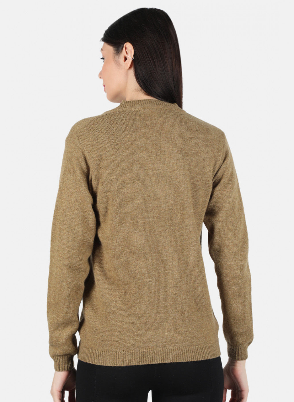 Women Khaki Solid Cardigan