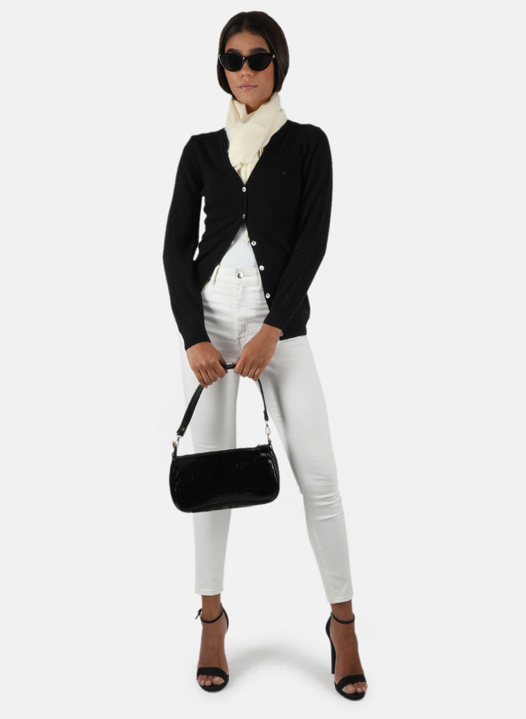 Women Black Solid Cardigan