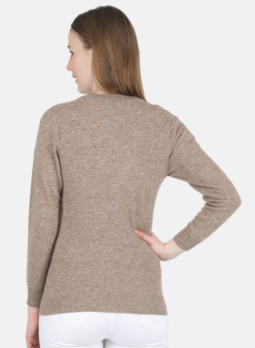 Women Beige Solid Cardigan