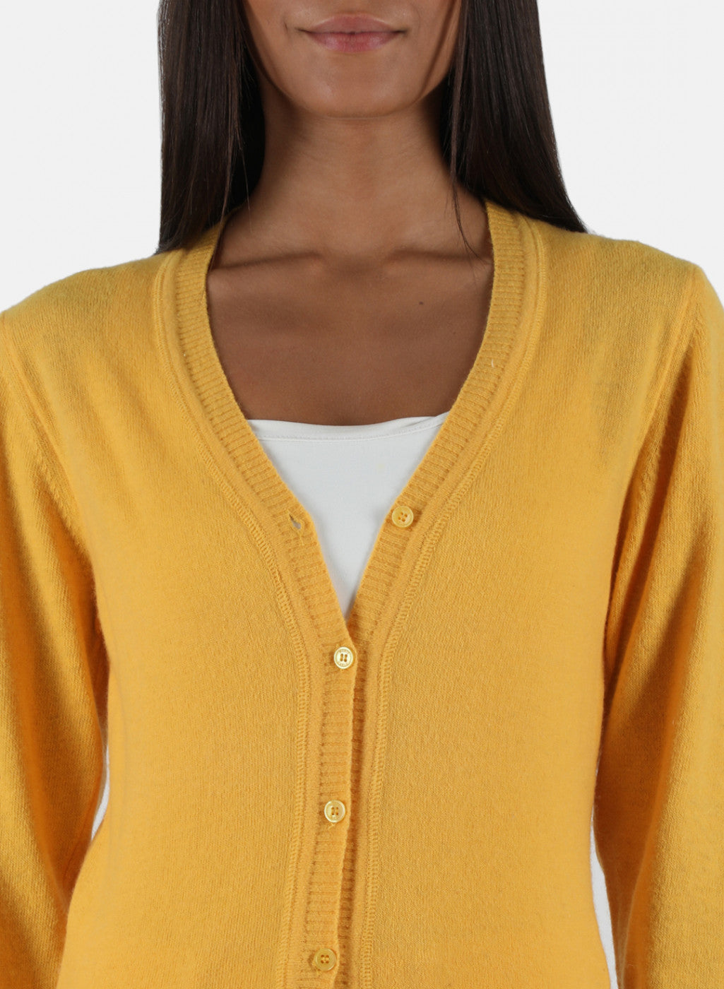 Women Yellow Solid Cardigan