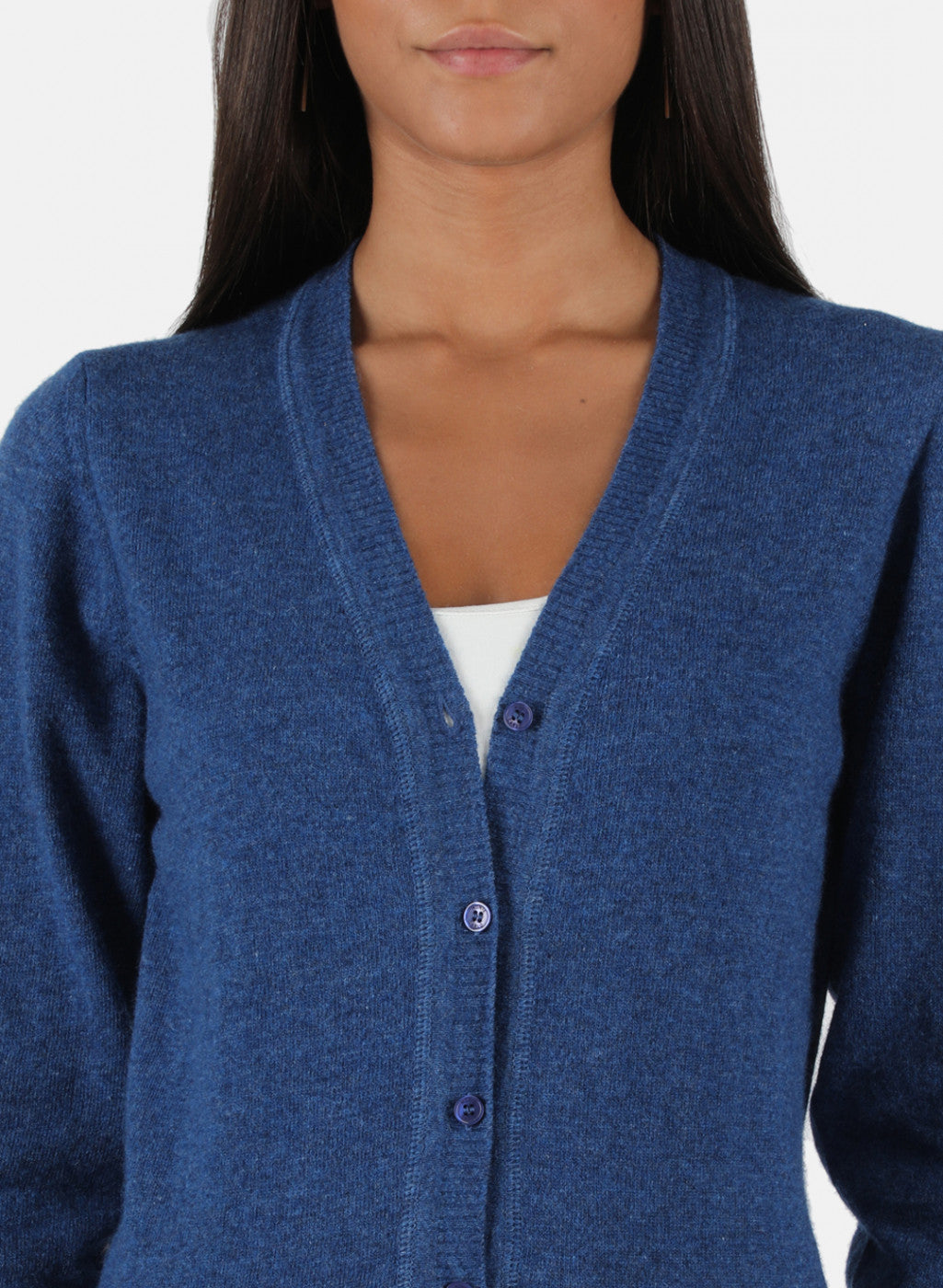 Women Blue Solid Cardigan