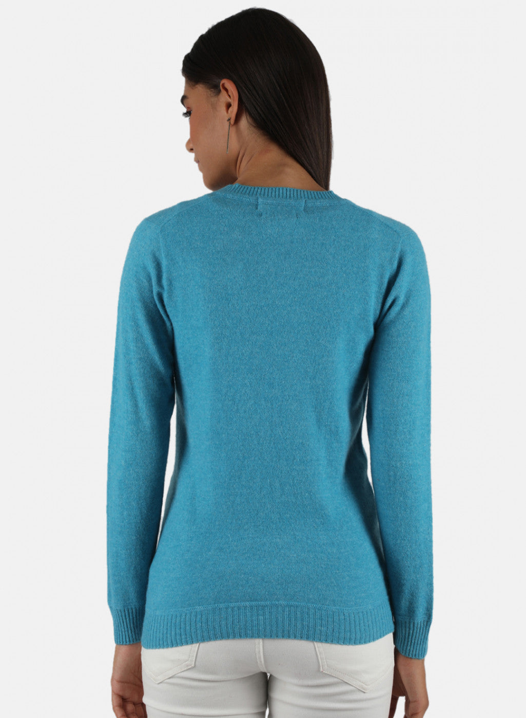 Women Blue Solid Cardigan