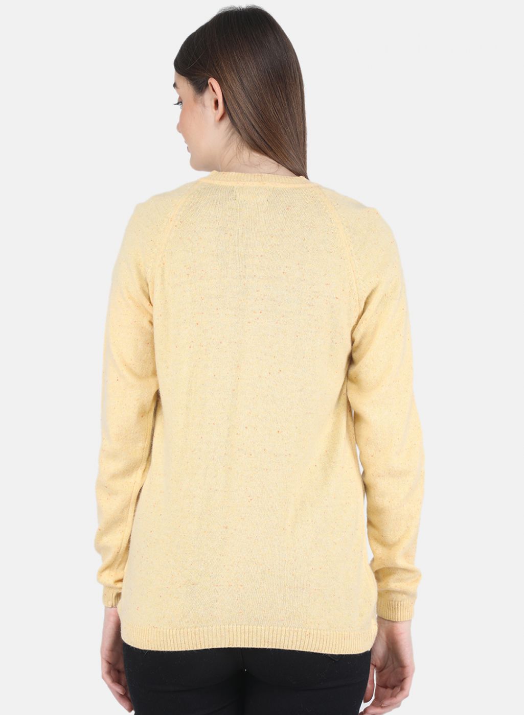 Women Yellow Solid Cardigan