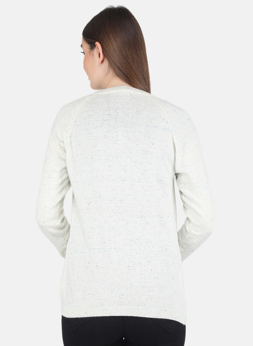 Women White Solid Cardigan