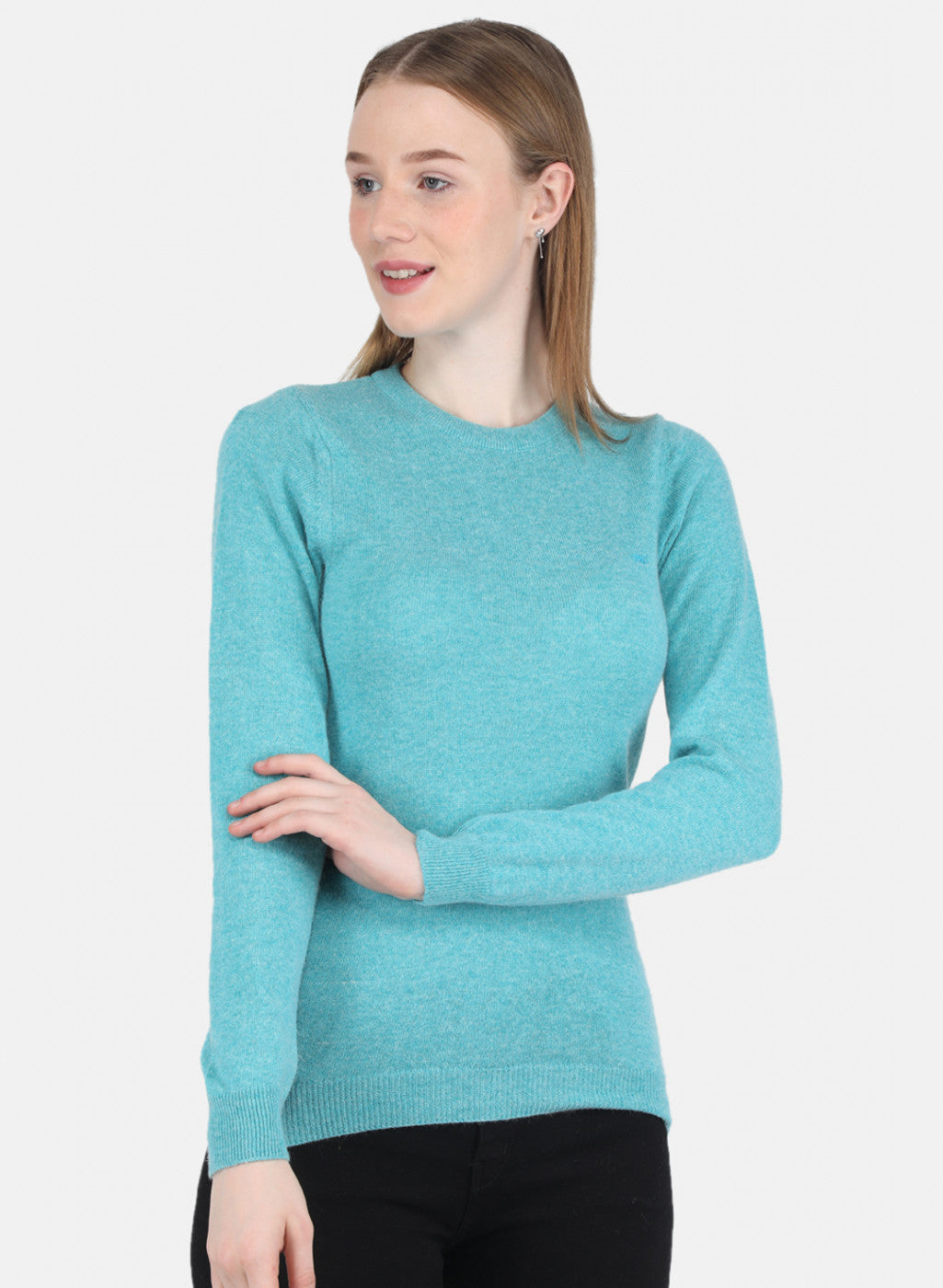 Women Aqua Blue Solid Top