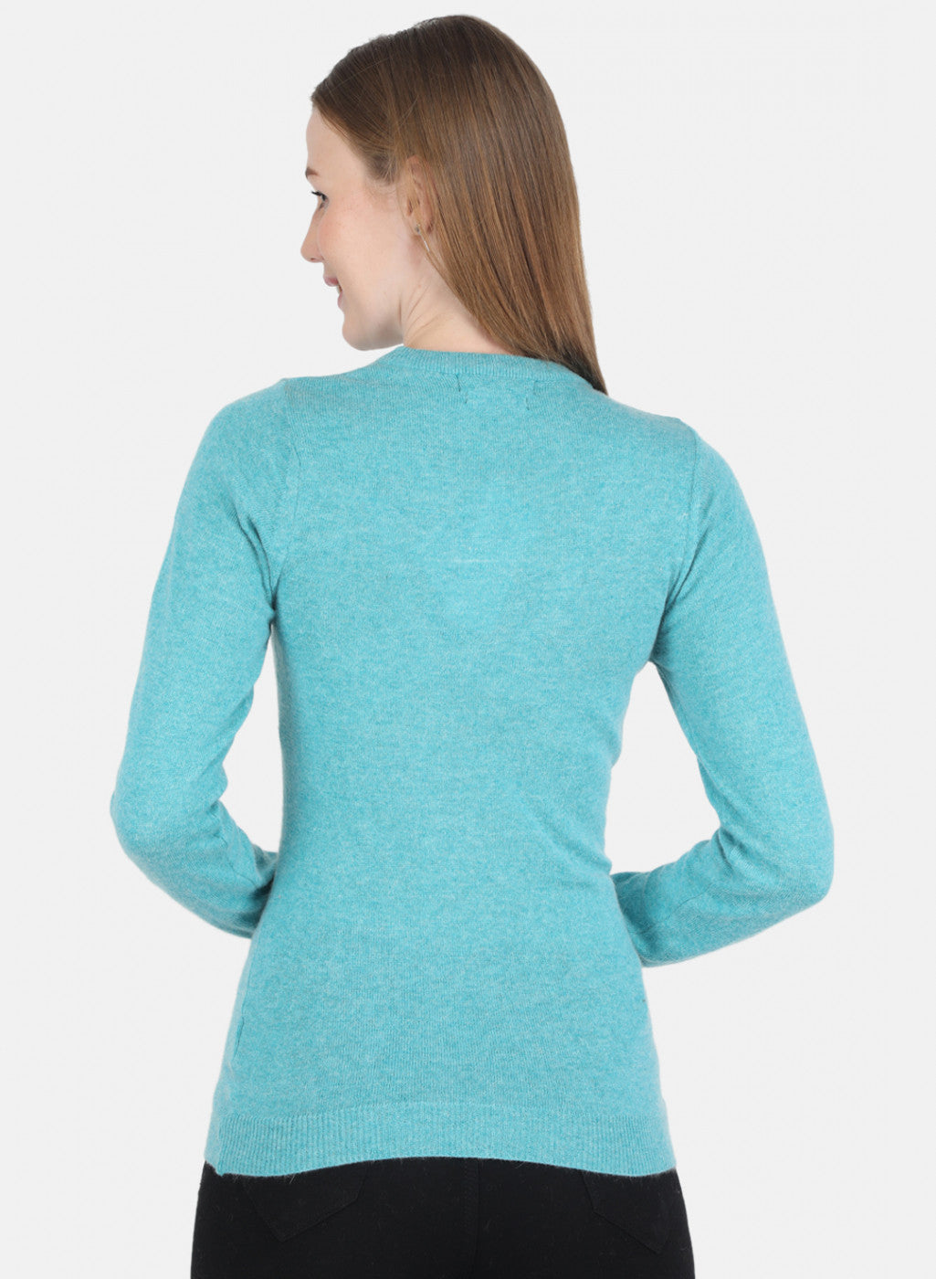 Women Aqua Blue Solid Top
