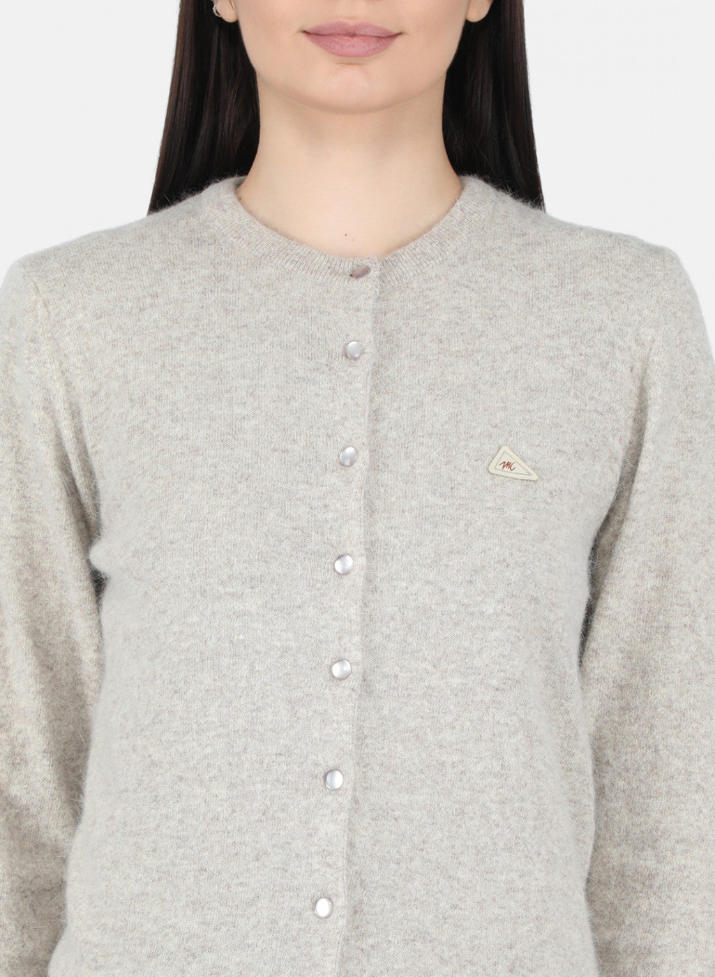 Women Khaki Solid Cardigan