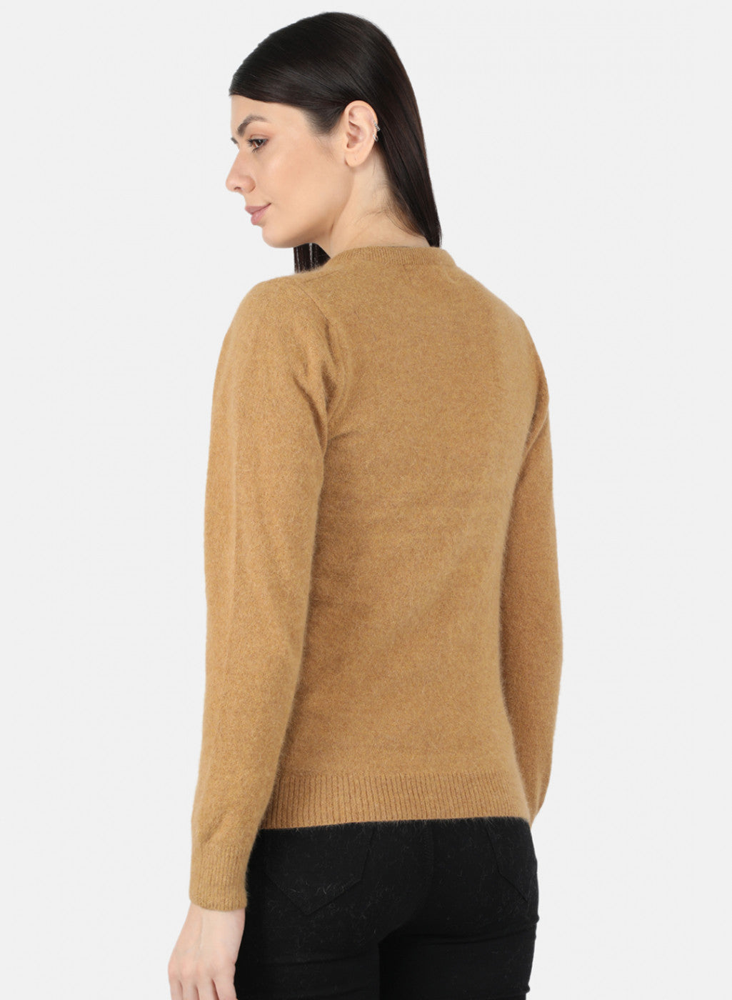 Women Brown Solid Cardigan