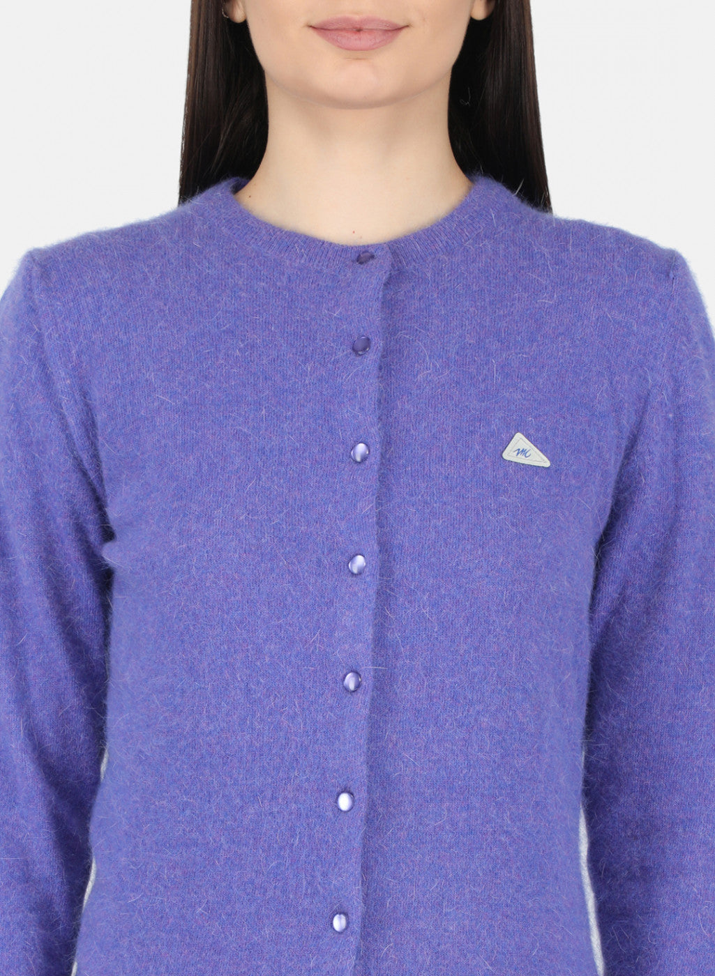 Women Purple Solid Cardigan