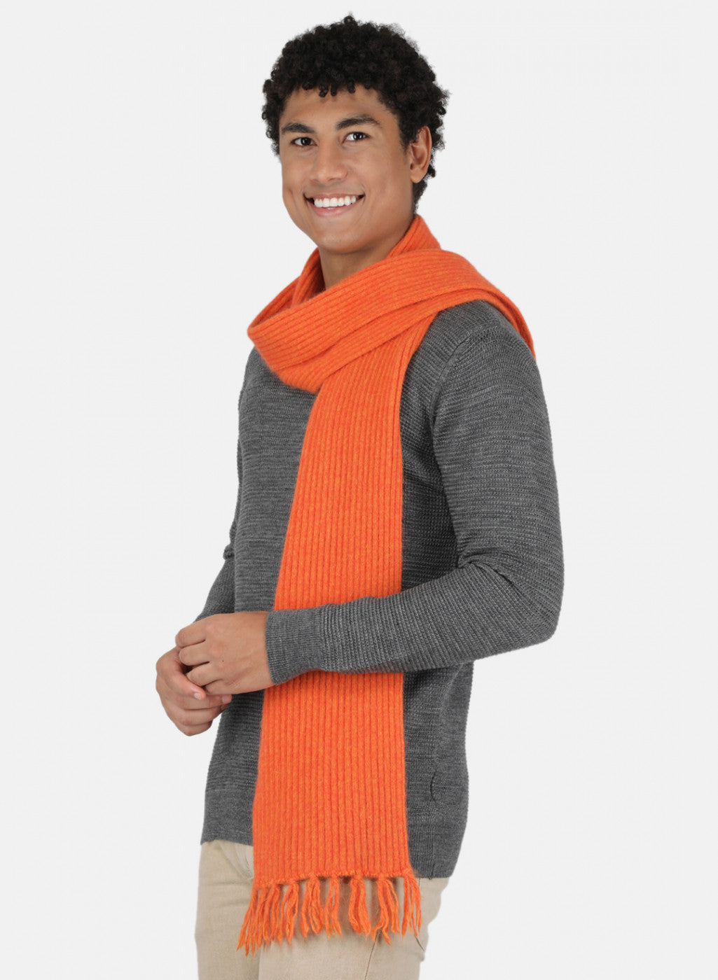 Men Orange Muffler