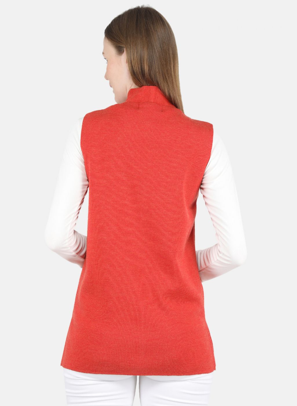 Women Orange Solid Cardigan