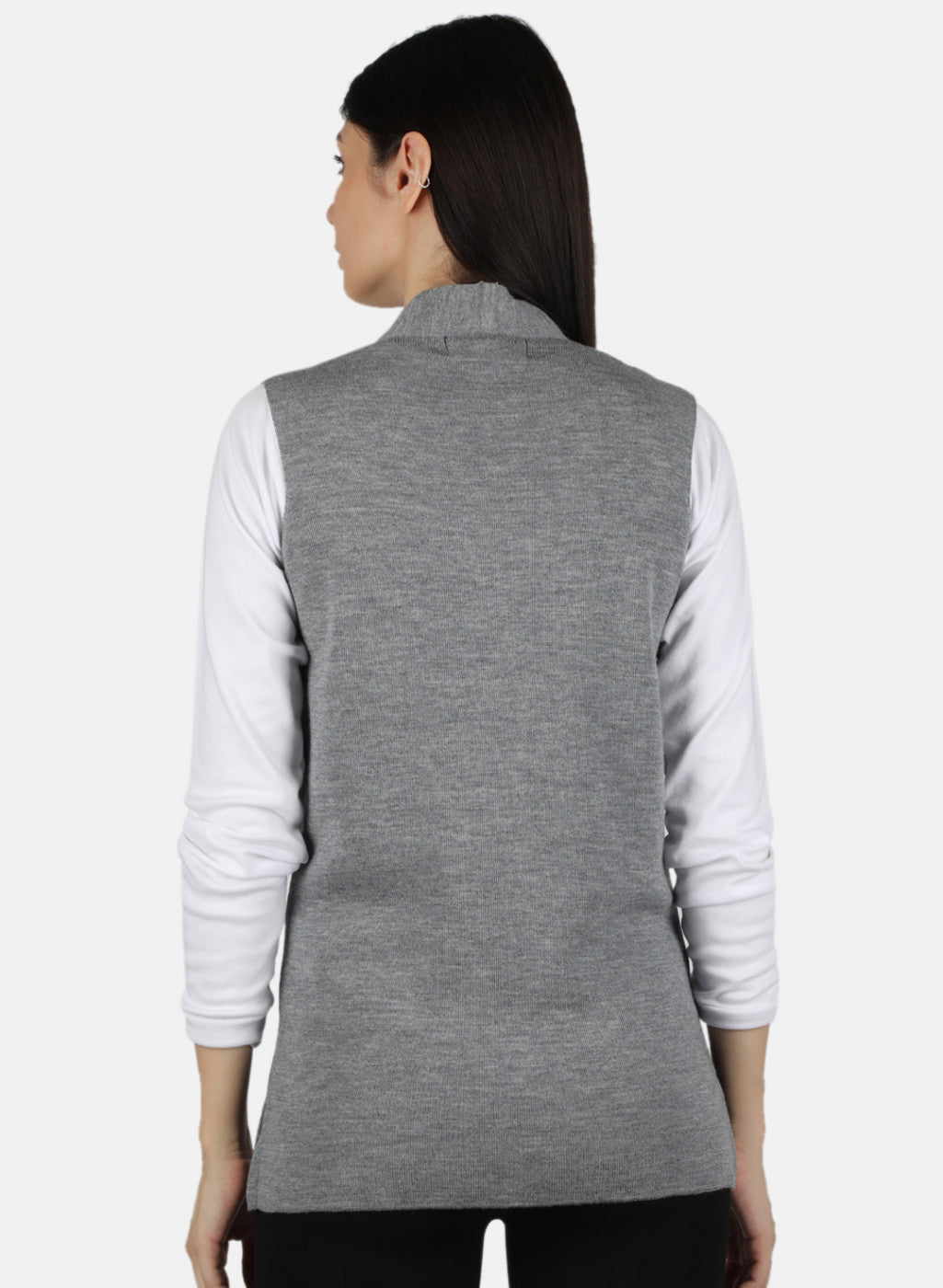 Women Grey Solid Cardigan