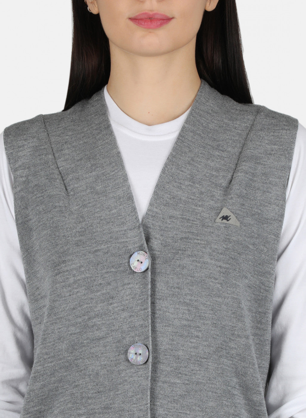 Women Grey Solid Cardigan