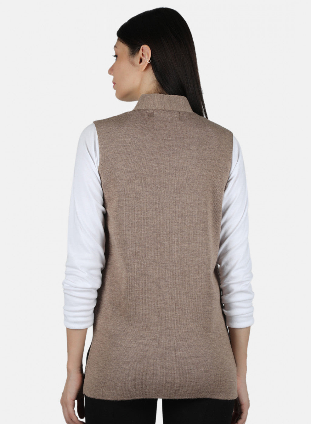 Women Beige Solid Cardigan