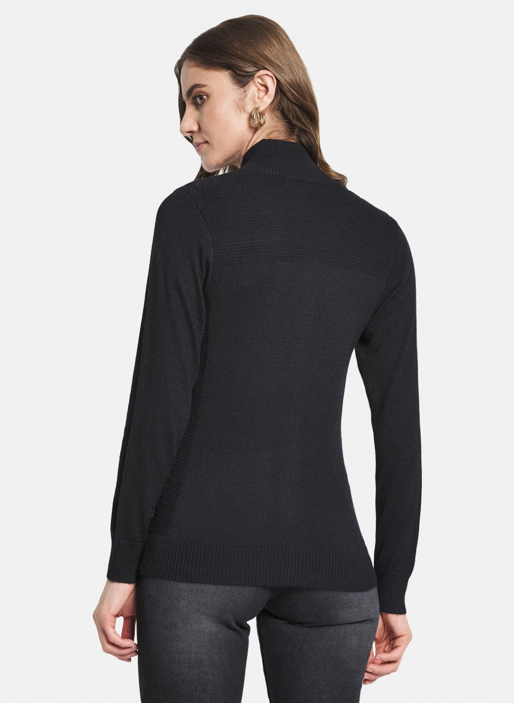 Women Black Solid Cardigan