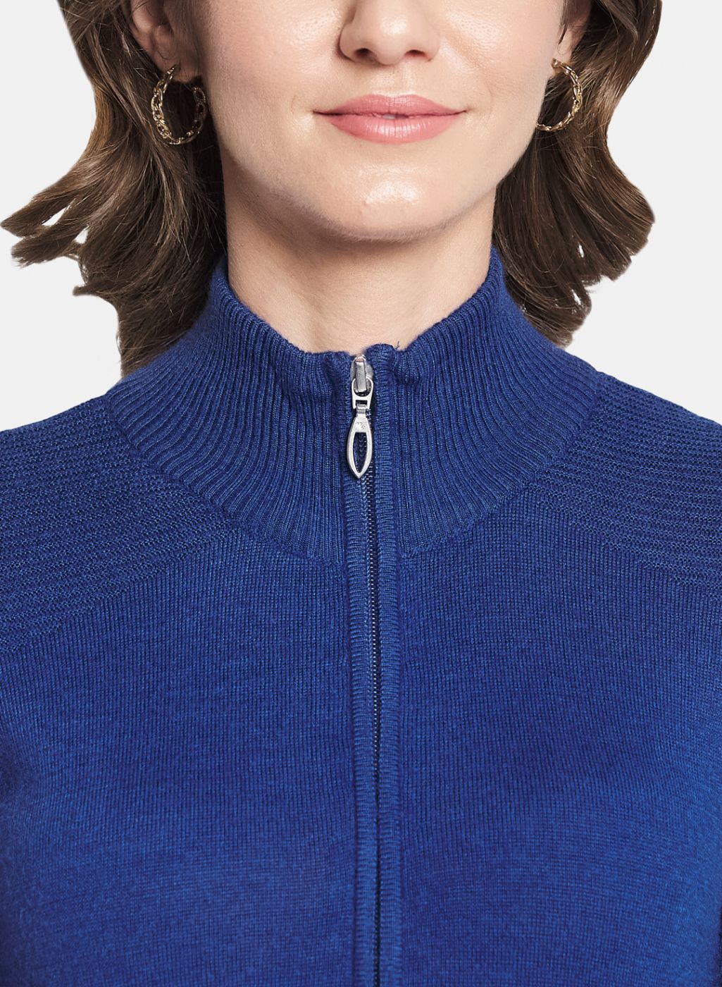 Women Blue Solid Cardigan