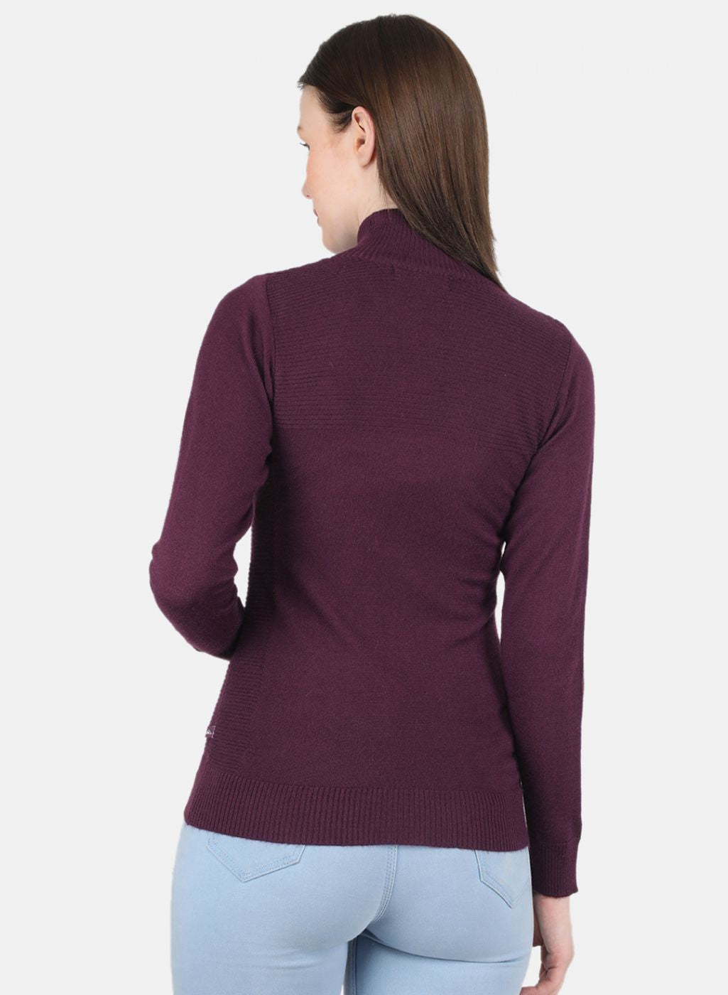 Women Purple Solid Cardigan