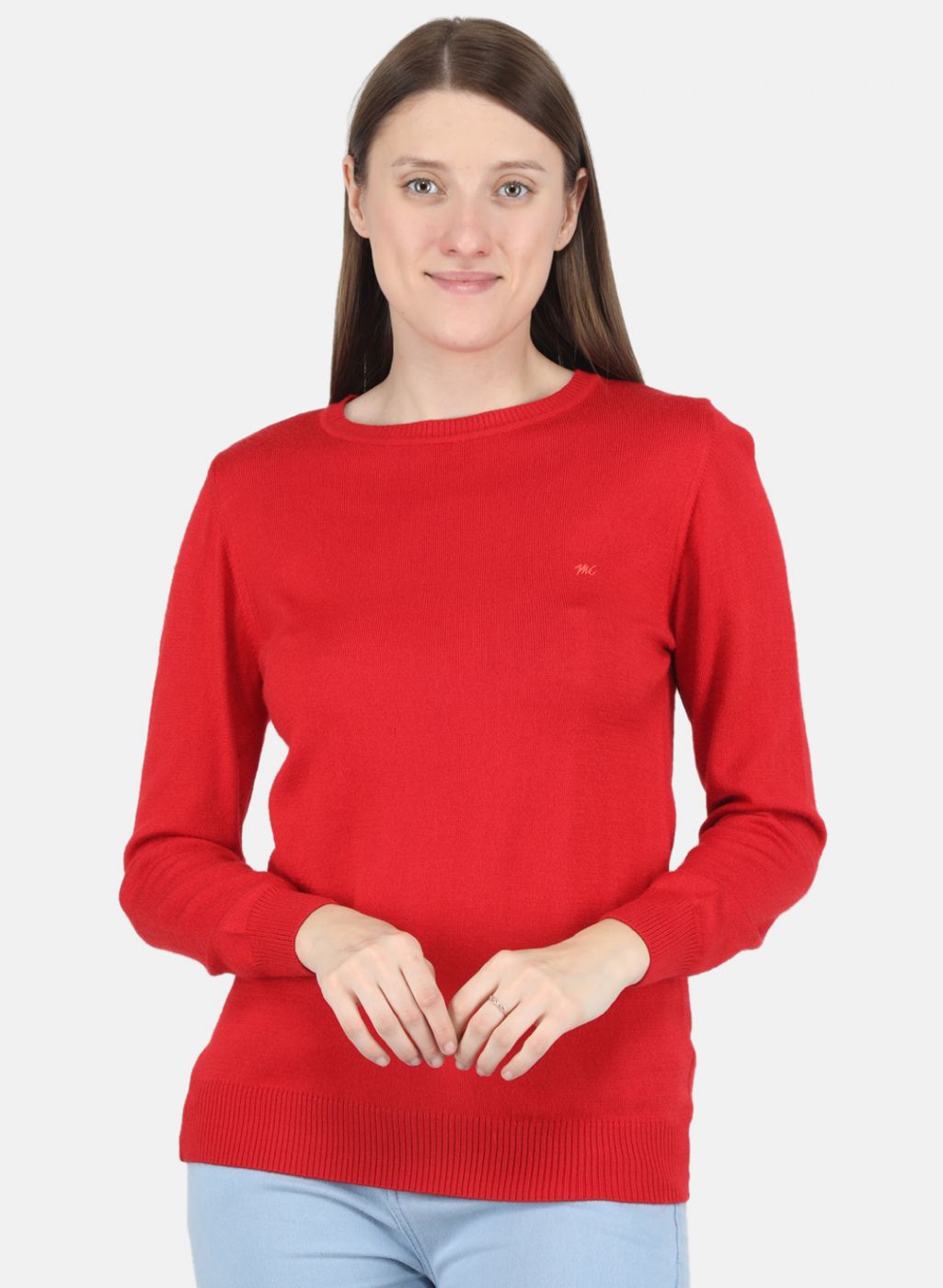 Women Red Solid Top