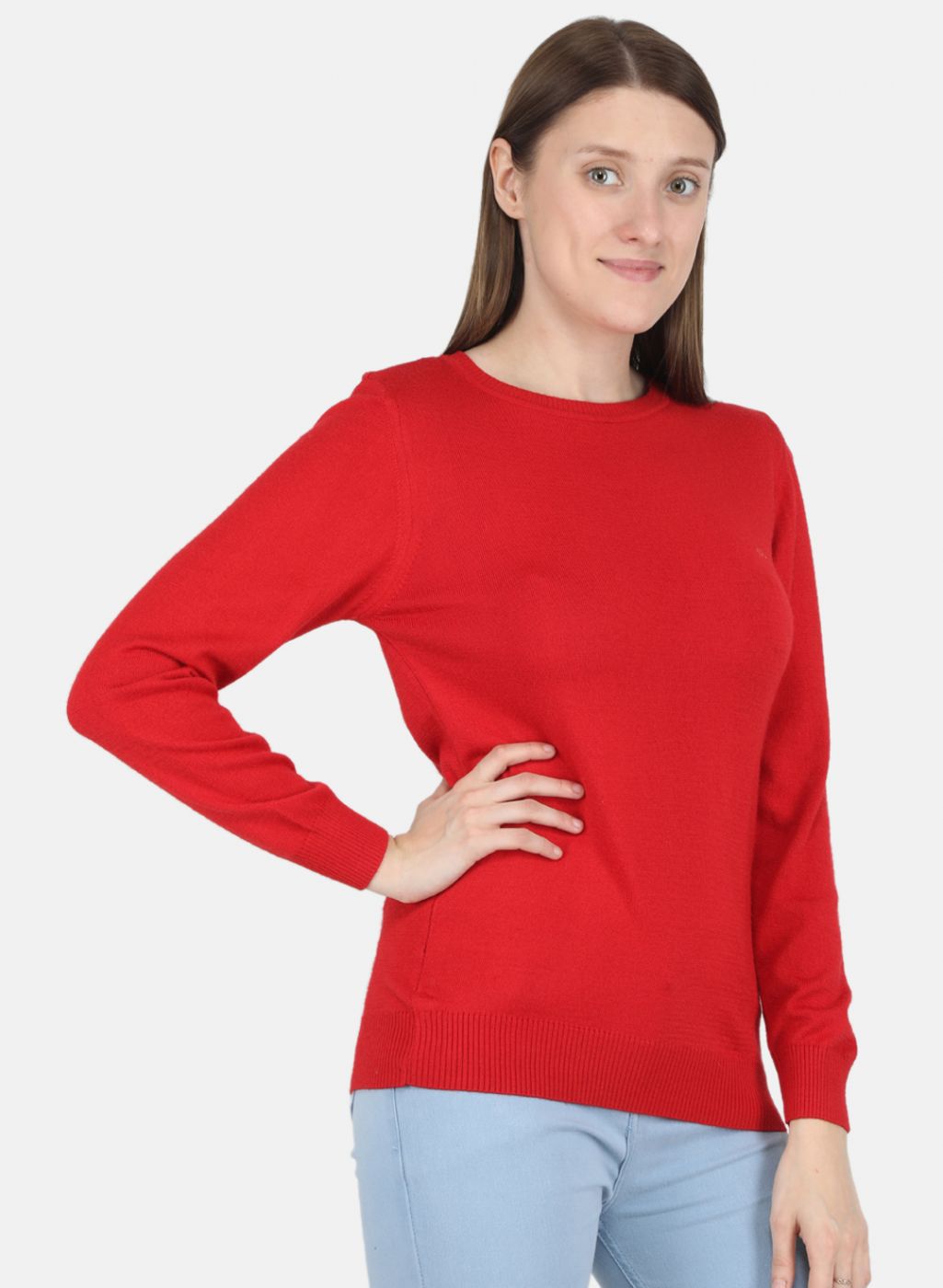 Women Red Solid Top
