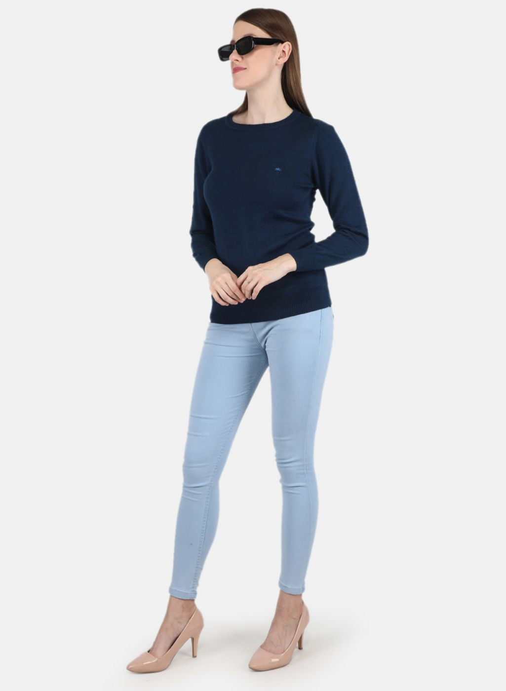 Women NAvy Blue Solid Top
