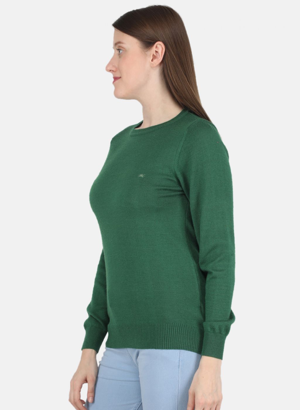 Women Green Solid Top