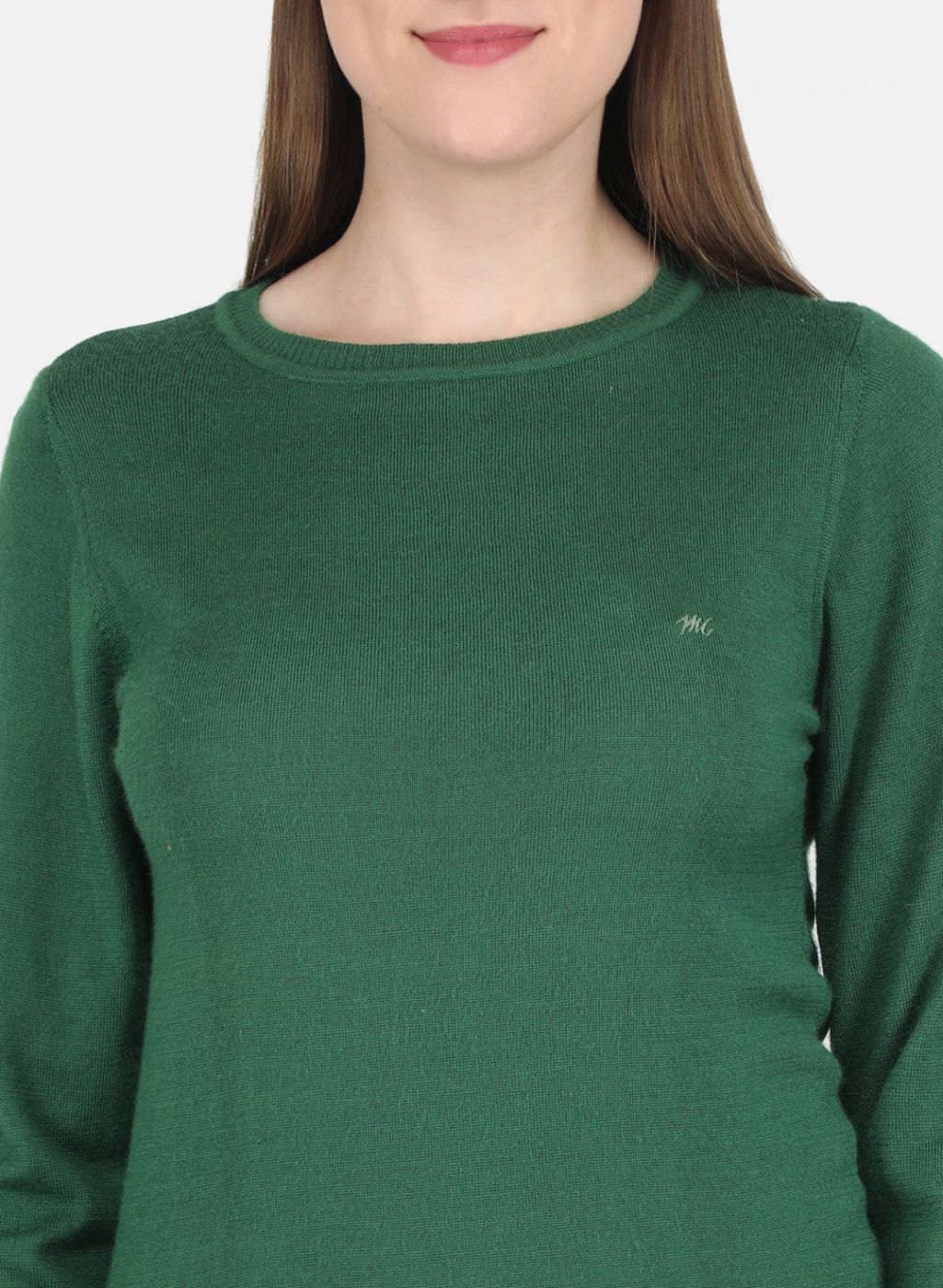 Women Green Solid Top