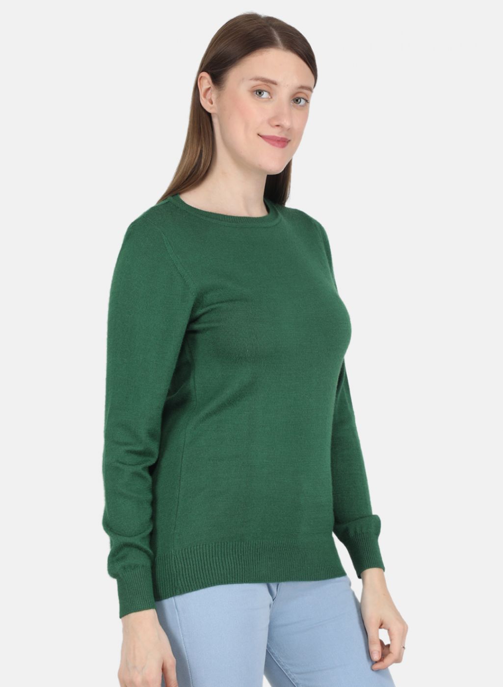 Women Green Solid Top
