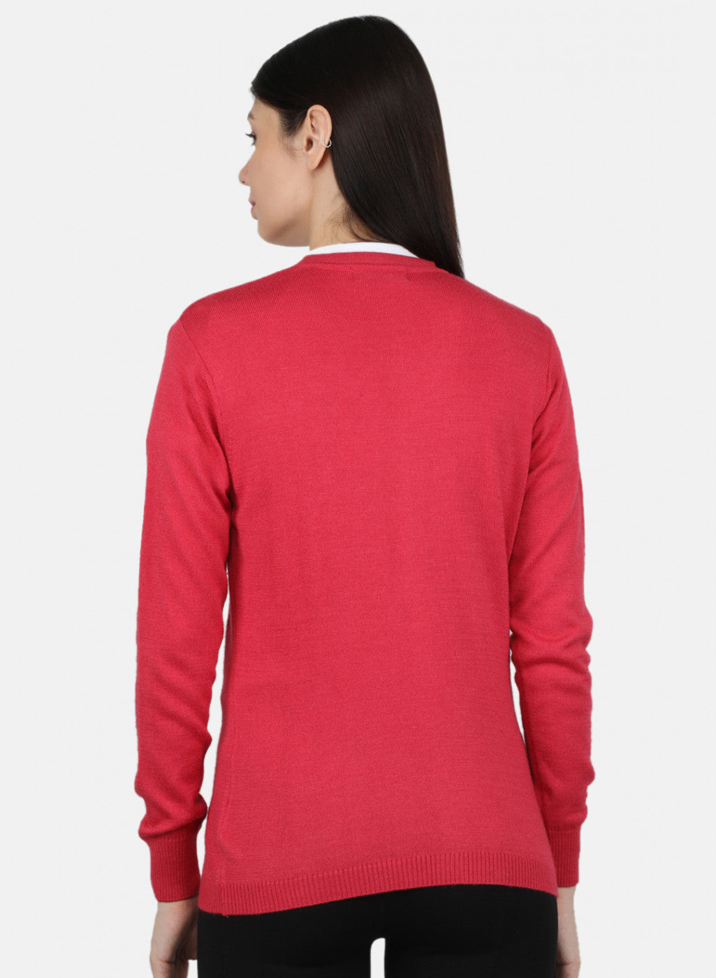 Women Pink Solid Cardigan