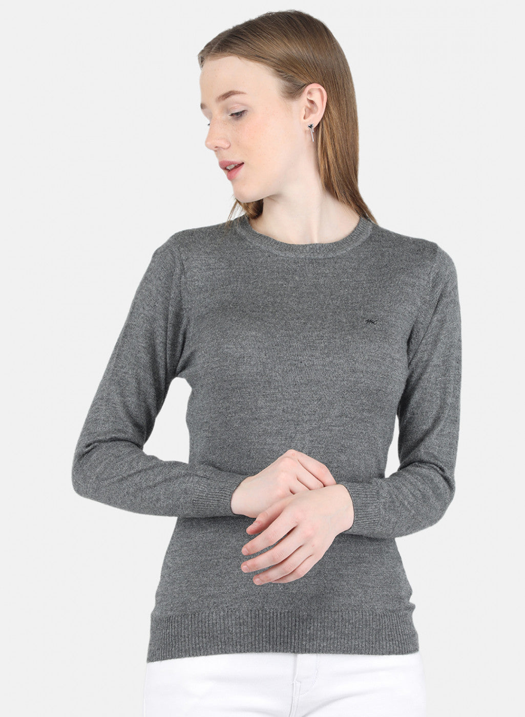 Women Grey Solid Top