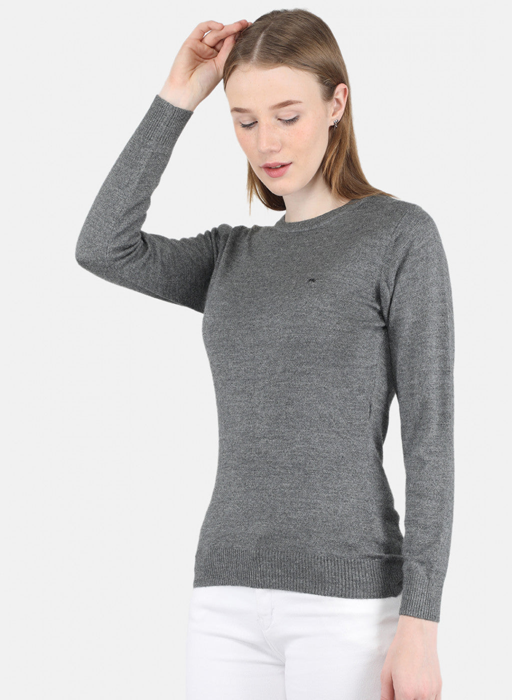Women Grey Solid Top