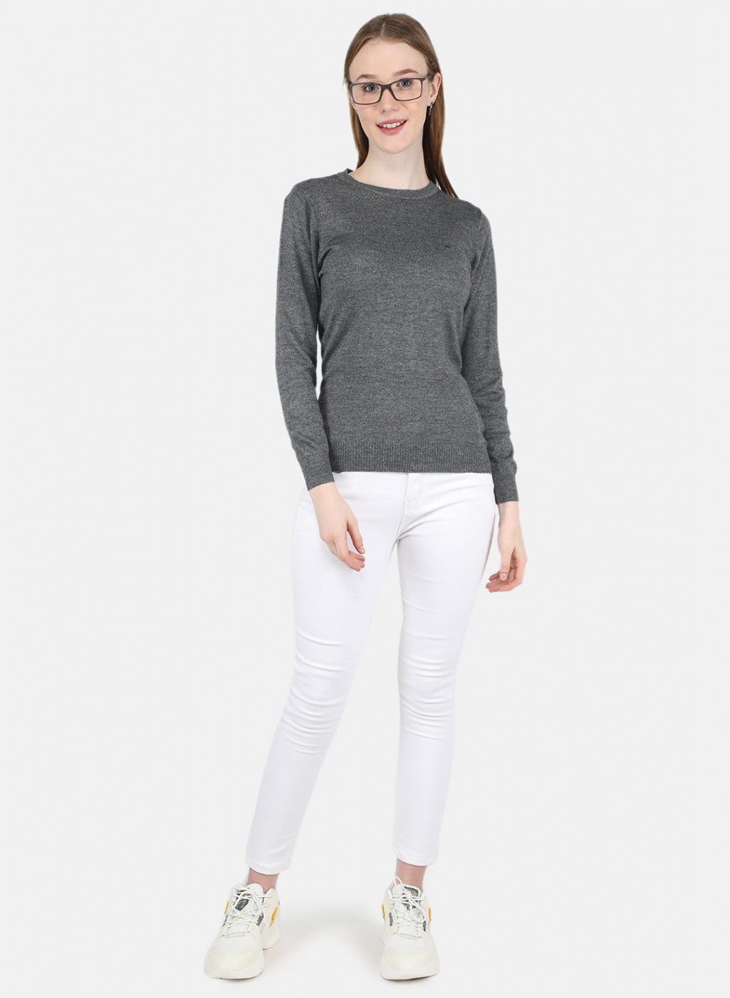 Women Grey Solid Top