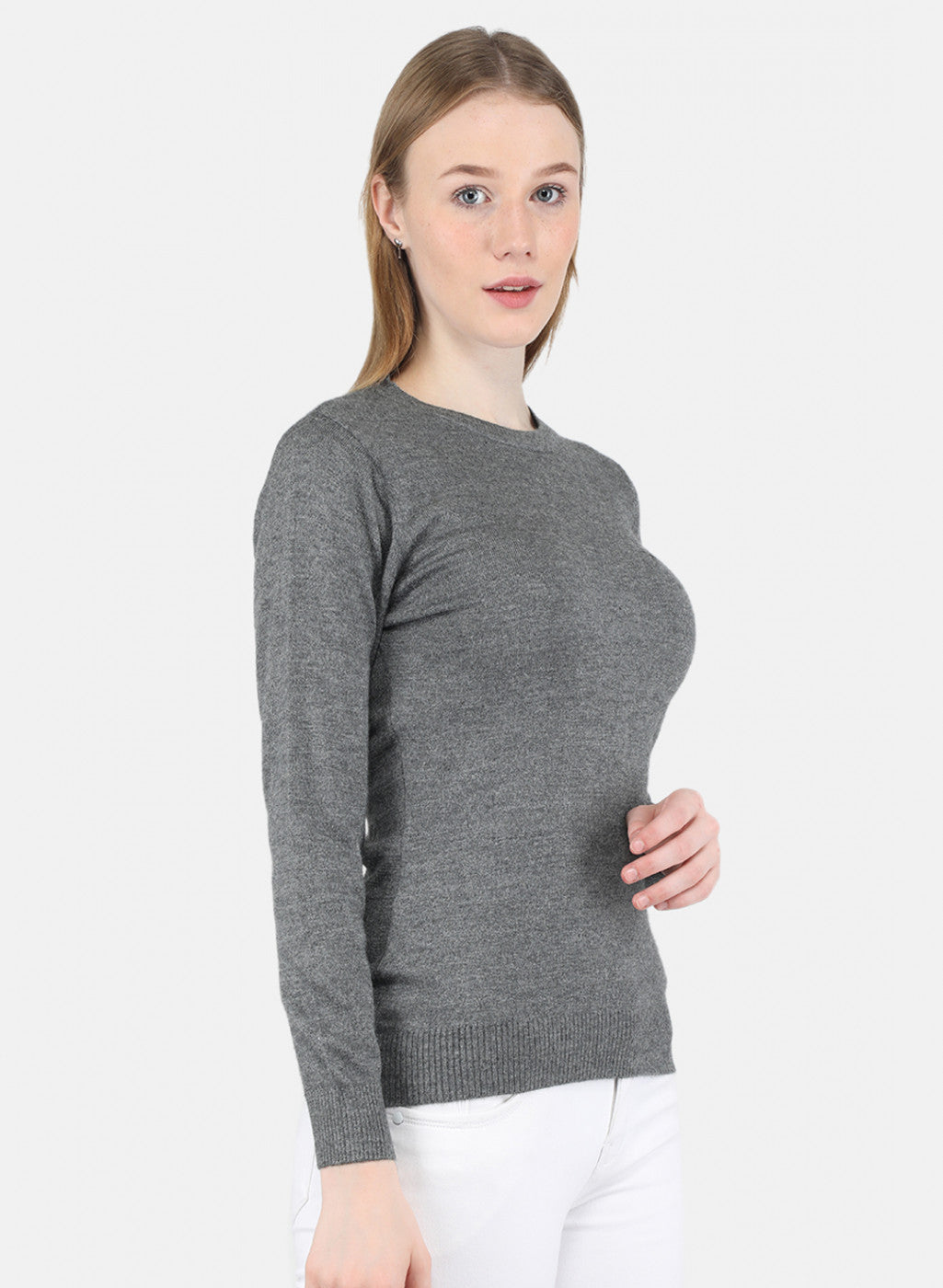Women Grey Solid Top