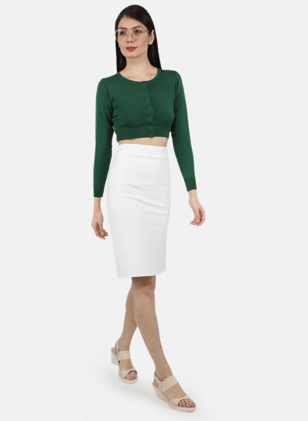 Women Green Solid Blouse