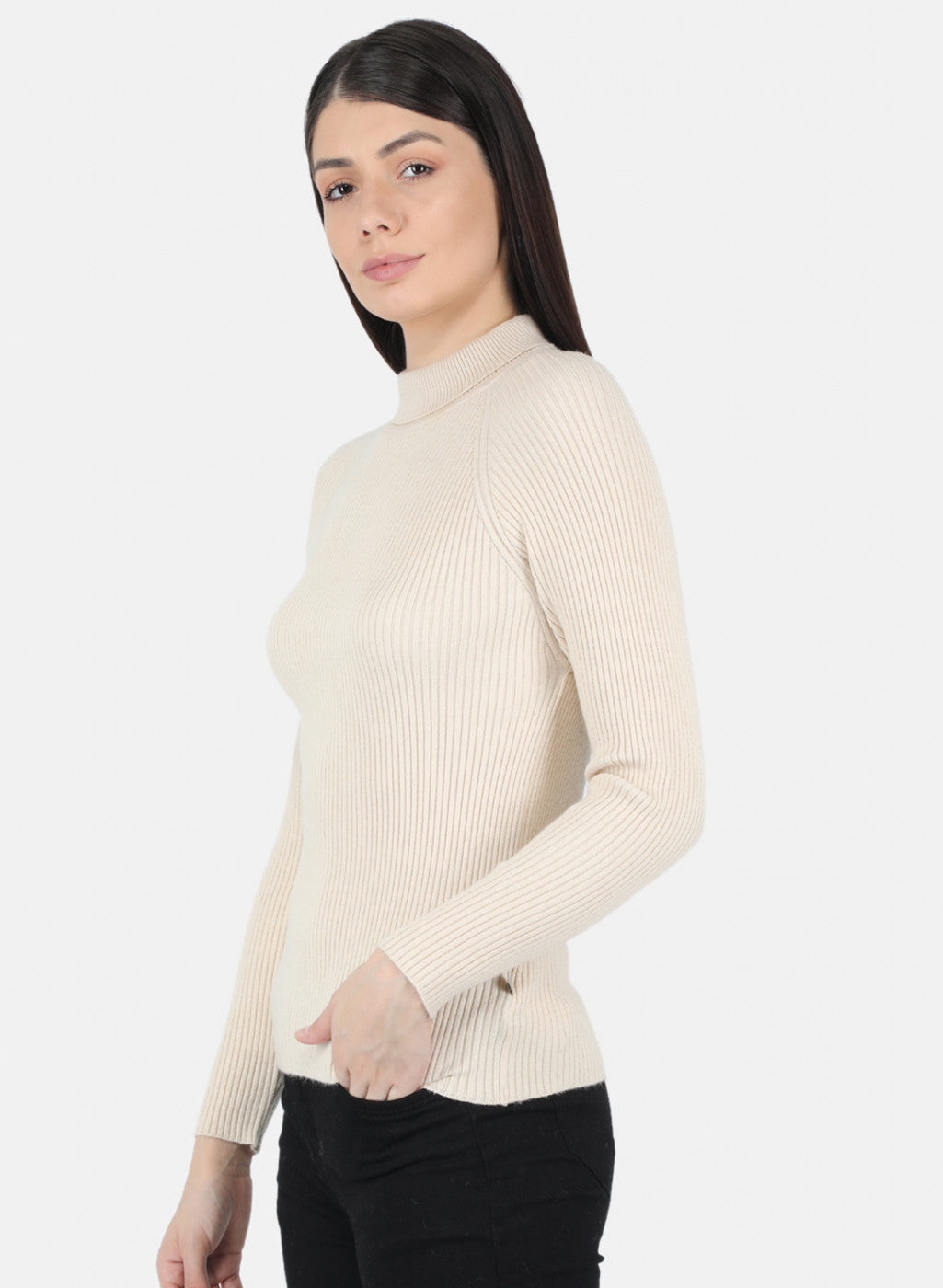 Women Beige Solid Sceavy Top