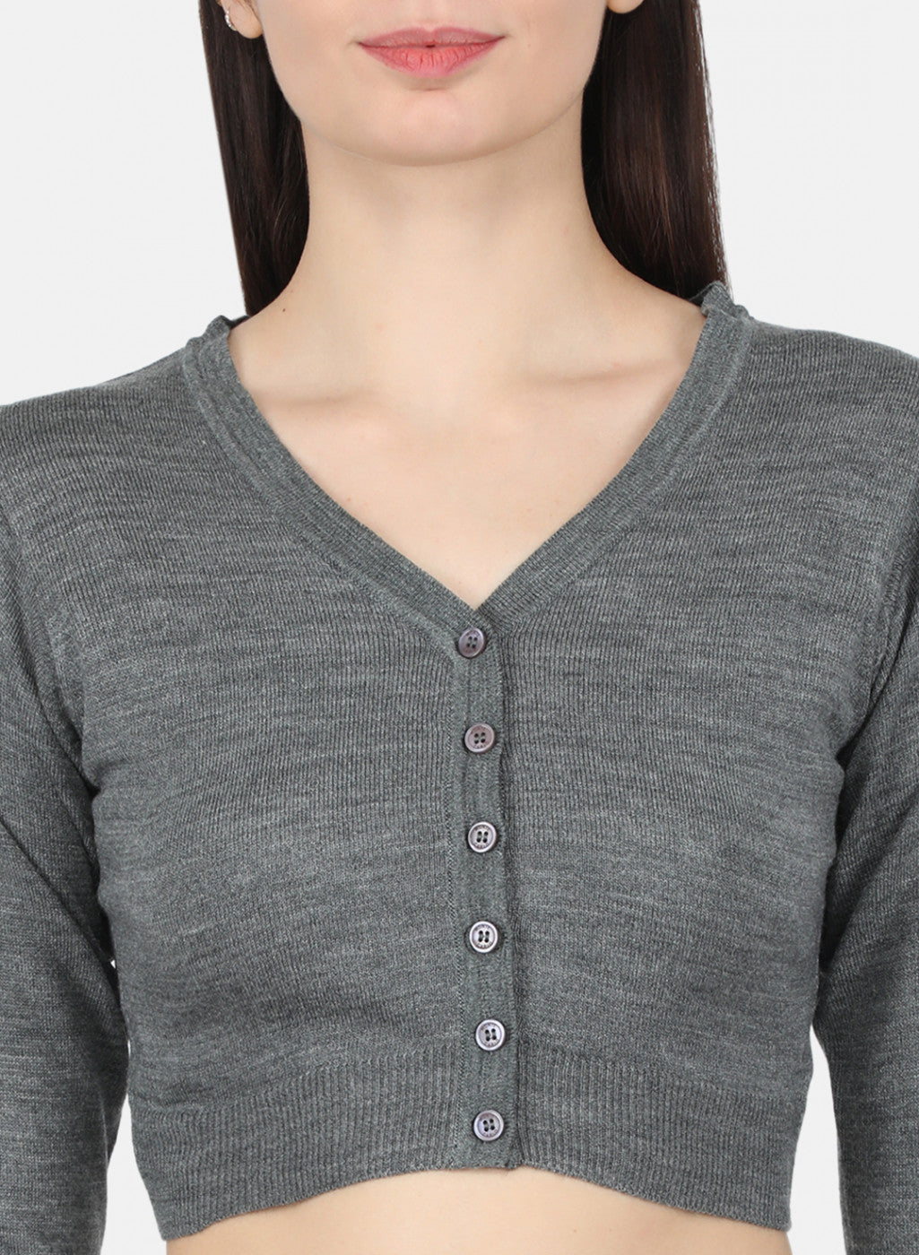 Women Grey Solid Blouse
