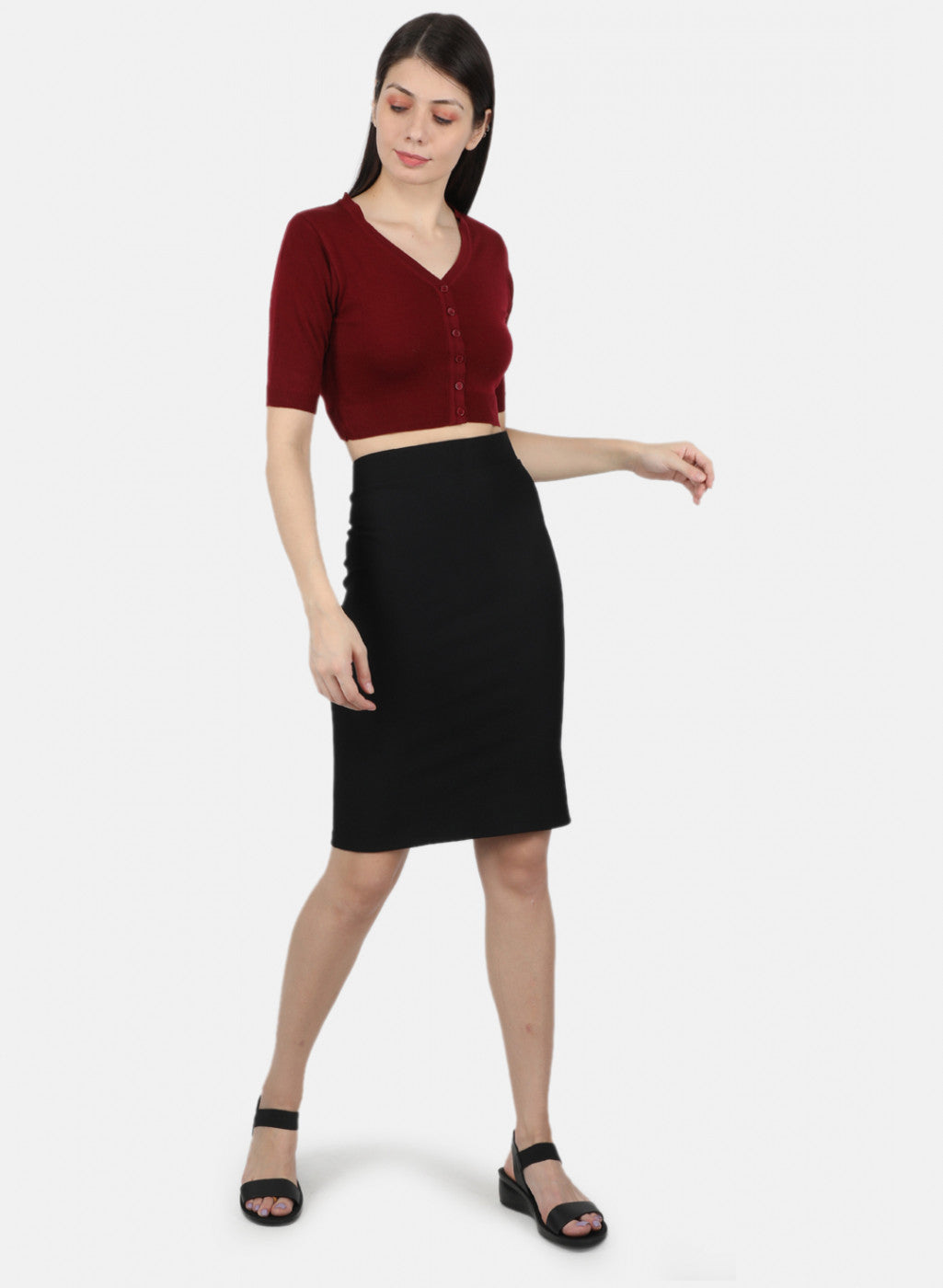 Women Maroon Solid Blouse