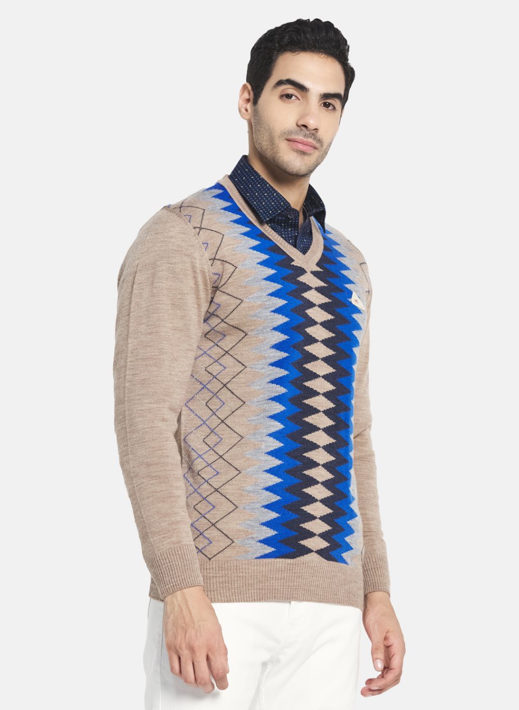 Men Multicolor Jaquard Jacket