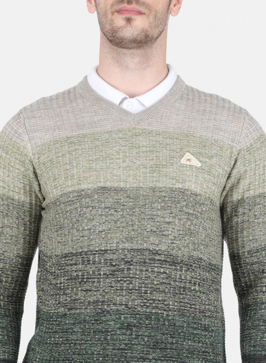 Men Multicolor Self Design Pullover