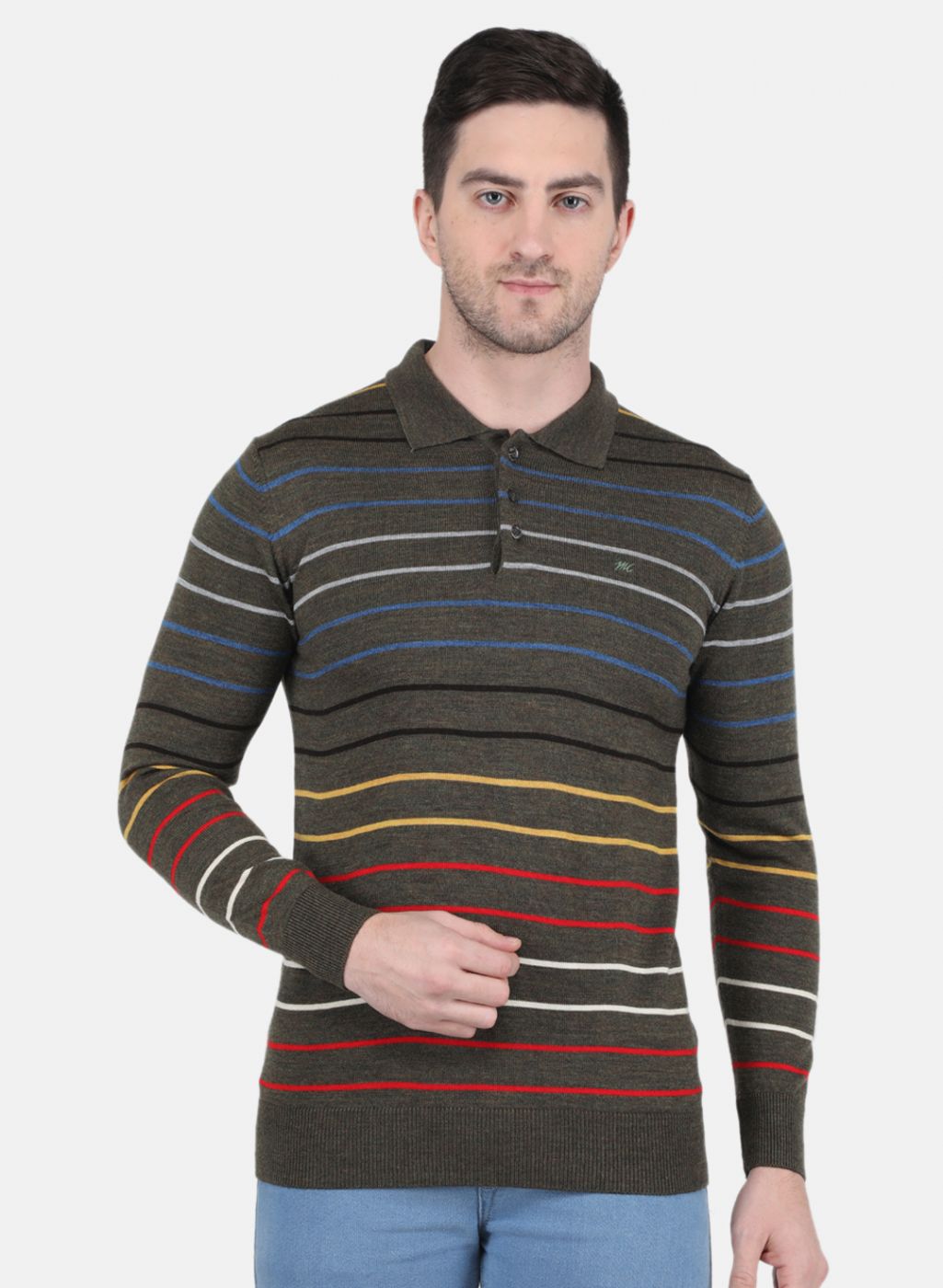 Men Multicolor Stripe T-Shirt