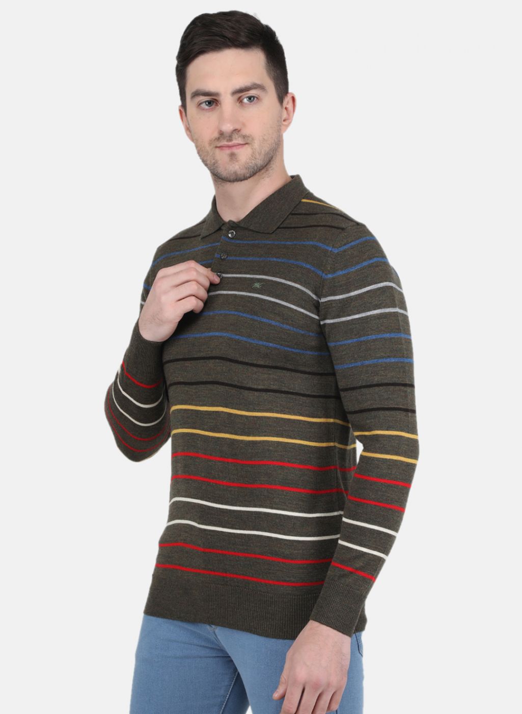 Men Multicolor Stripe T-Shirt