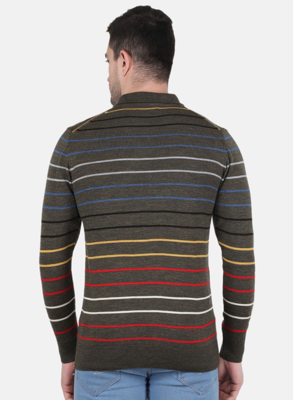 Men Multicolor Stripe T-Shirt