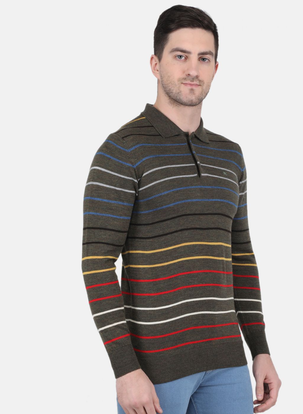 Men Multicolor Stripe T-Shirt
