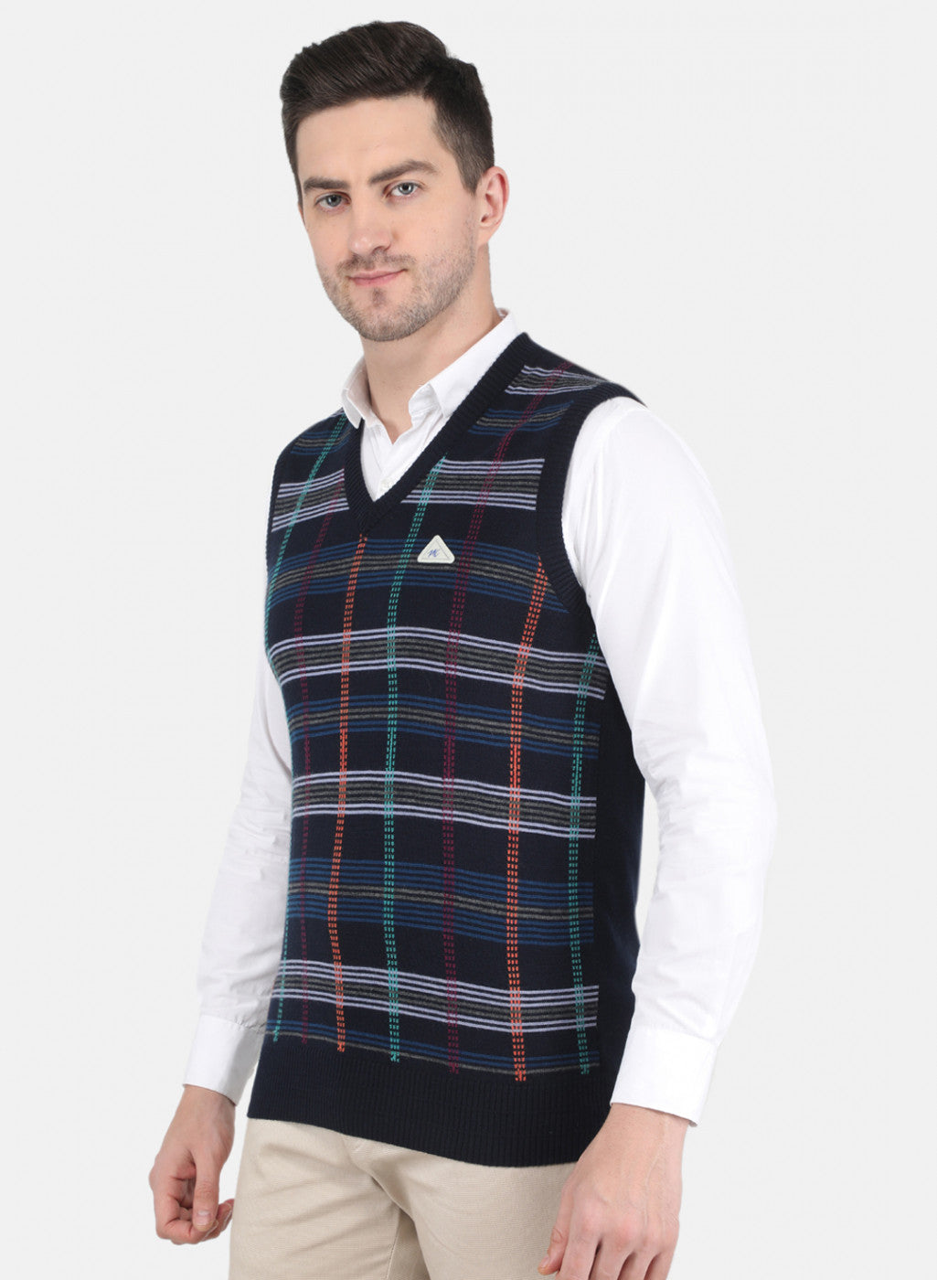 Men NAvy Blue Jaquard Sweater